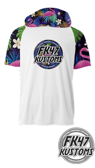 FK47 Short Sleeve CUSTOM Hoodie - Tropical