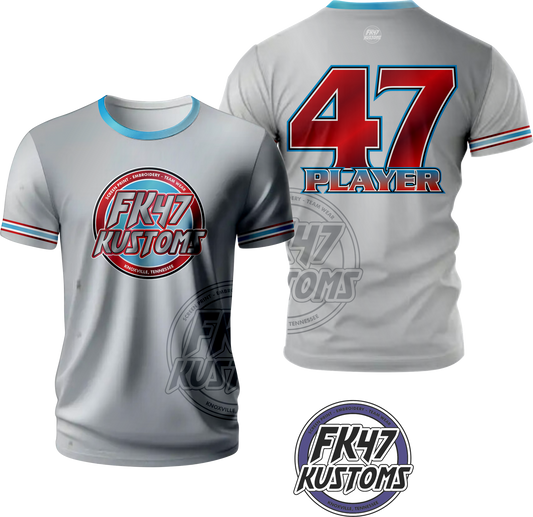 FK47 Short Sleeve CUSTOM Jersey - Silver