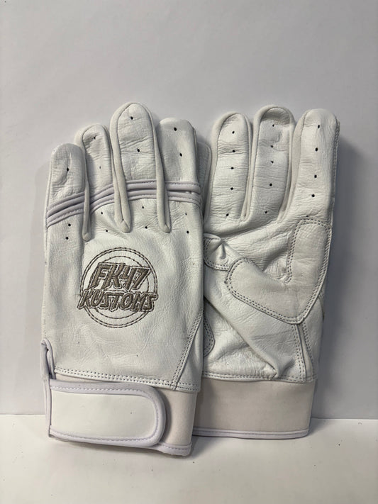 FK47 Batting Gloves - White