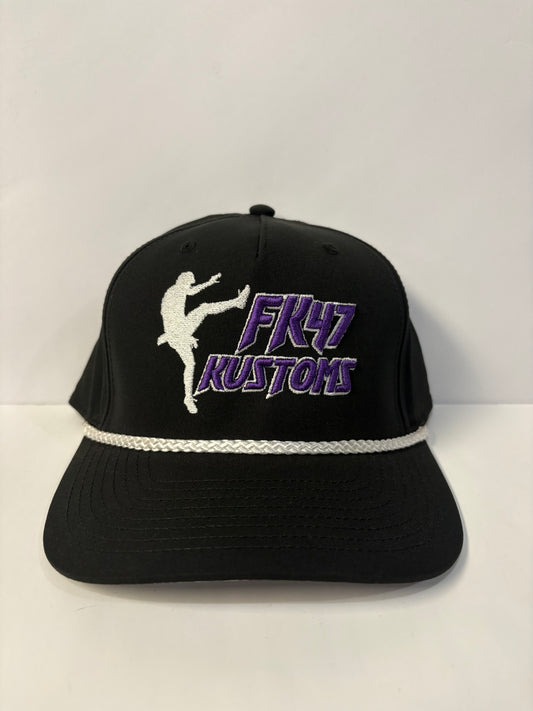 FK47 Black Roped SnapBack Hat