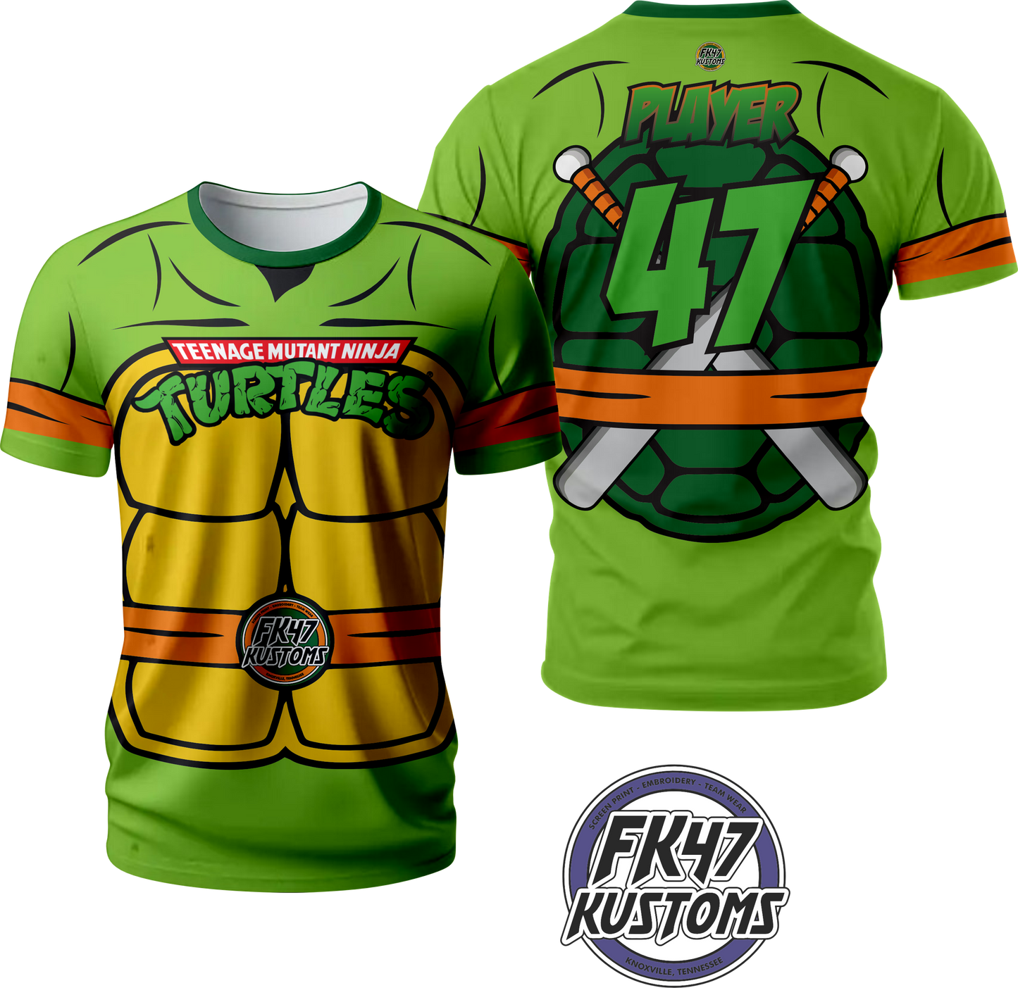 Short Sleeve Custom Jersey - TMNT