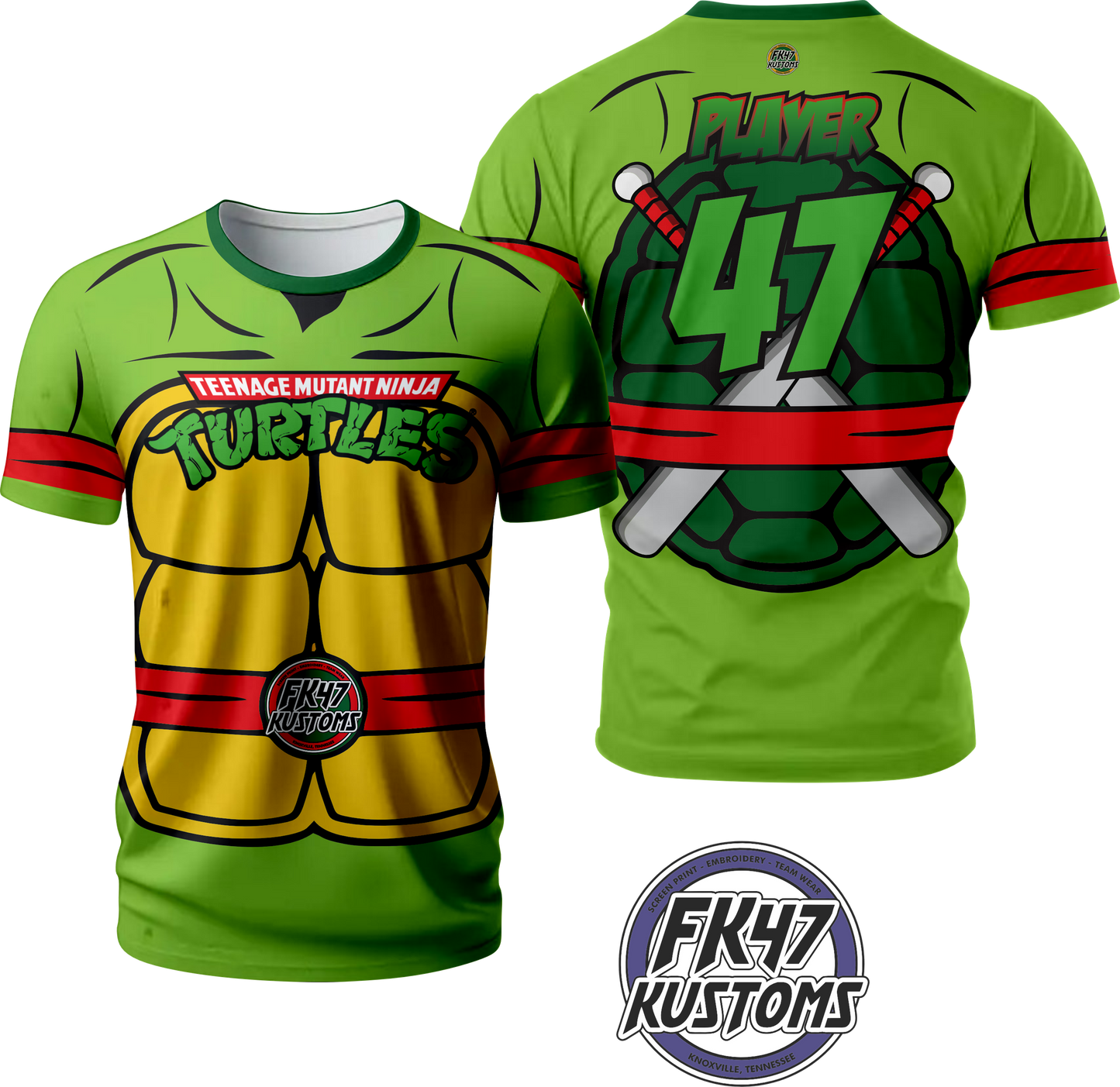 Short Sleeve Custom Jersey - TMNT