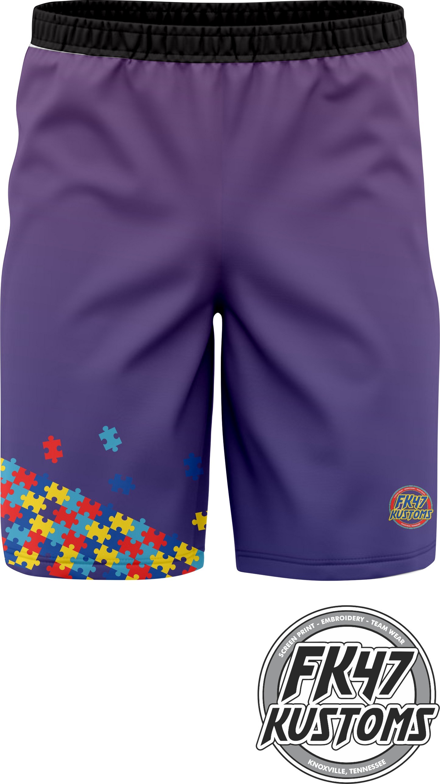FK47 AdiMesh CUSTOM Shorts - Autism Awareness