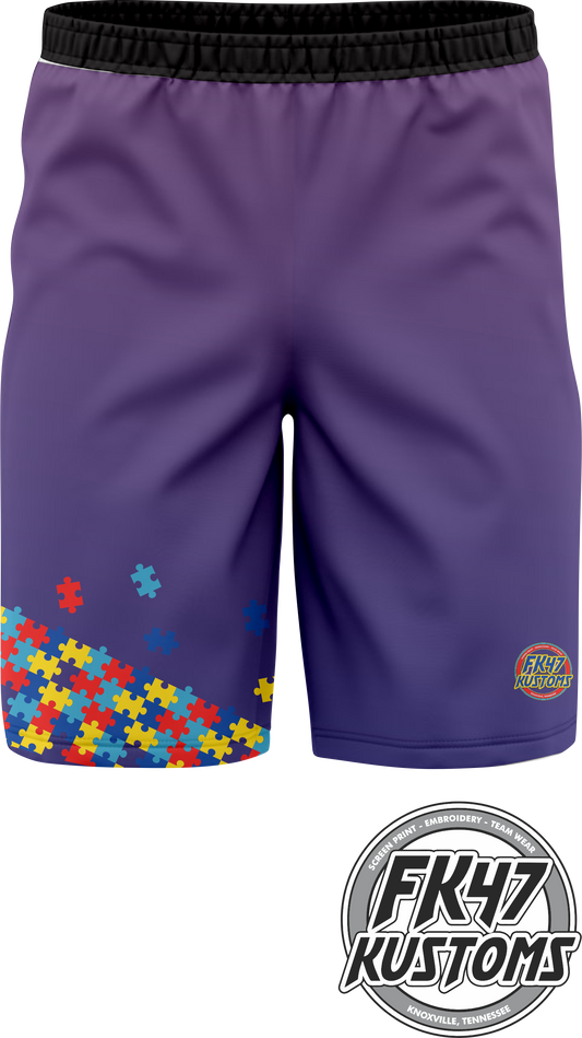 FK47 AdiMesh CUSTOM Shorts - Autism Awareness