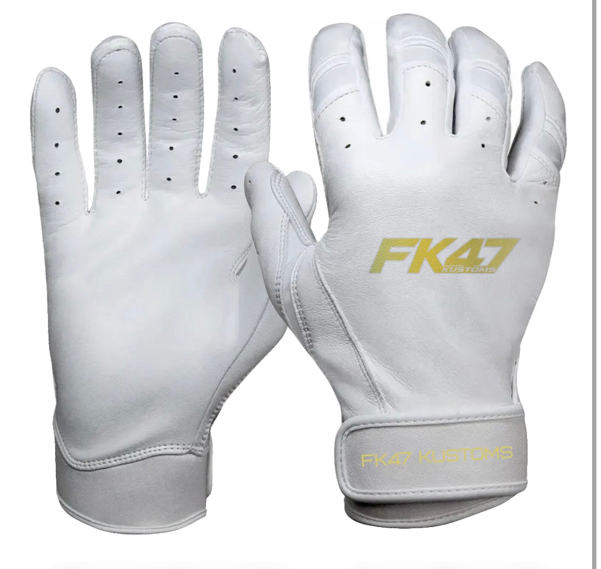 FK47 ELITE Batting Gloves - White