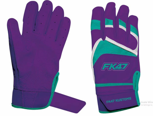 FK47 ABF-1 Batting Gloves - Purple/Teal