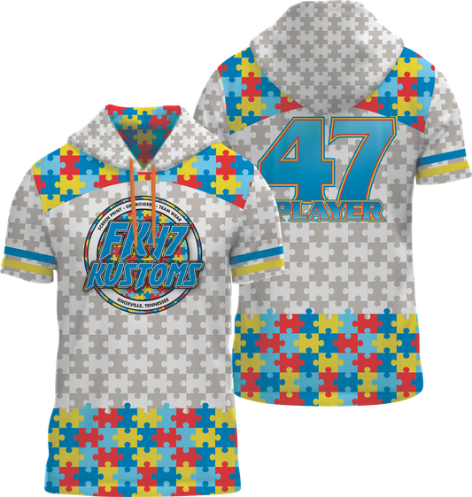 FK47 Short Sleeve CUSTOM AdiMesh Jersey - Autism